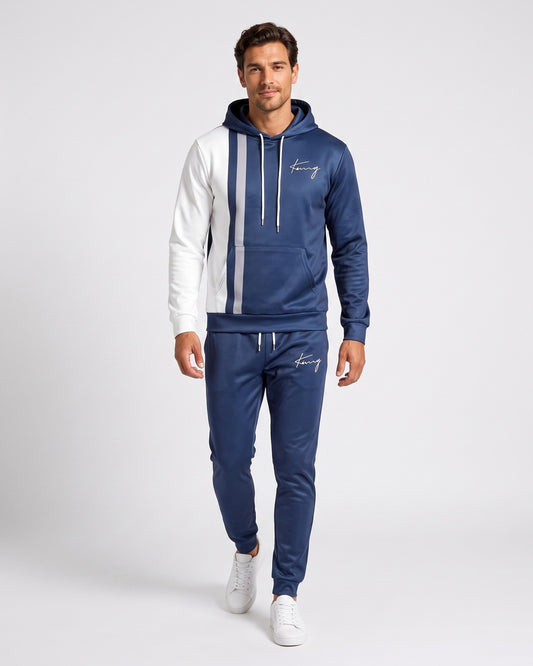 KZZ Men's 3D-Print Hoodie Set