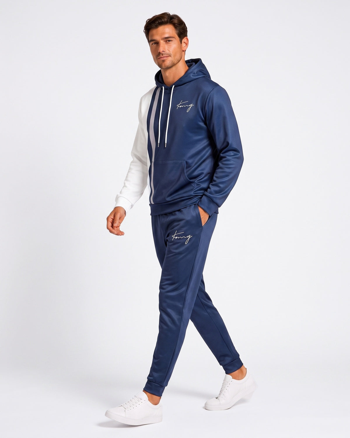 KZZ Men's 3D-Print Hoodie Set