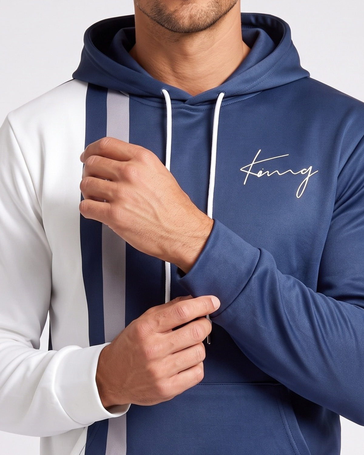 KZZ Men's 3D-Print Hoodie Set