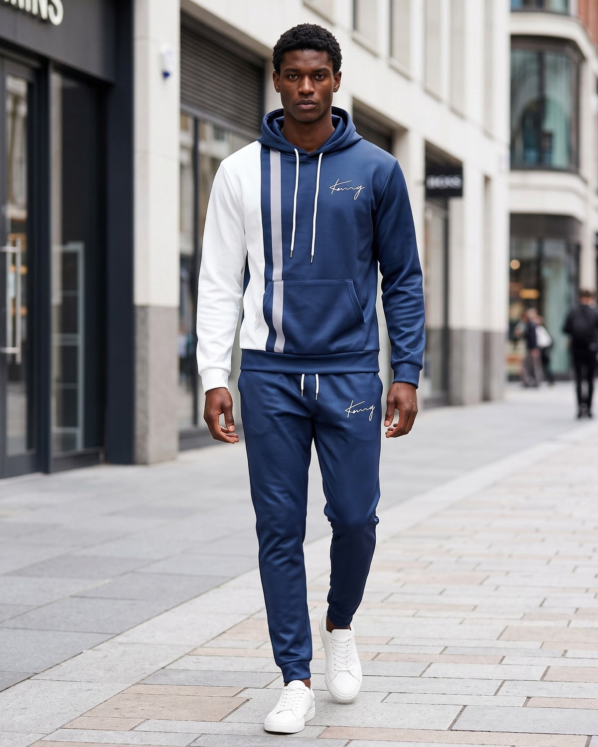 KZZ Men's 3D-Print Hoodie Set