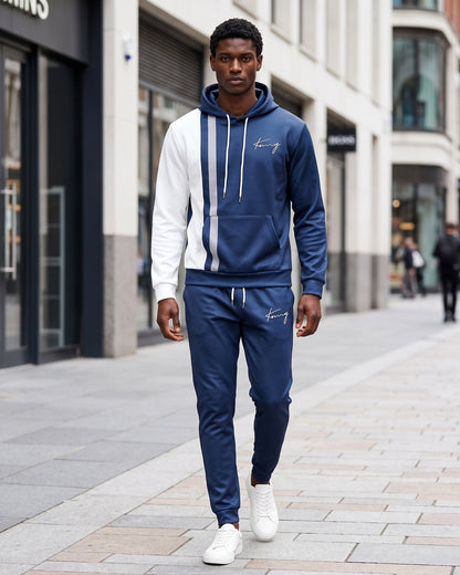 KZZ Men's 3D-Print Hoodie Set