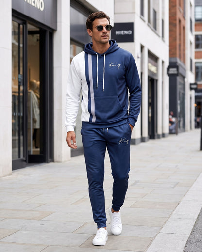KZZ Men's 3D-Print Hoodie Set