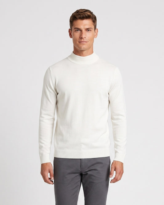 KZZ Men's mock-neck long-sleeve shirt