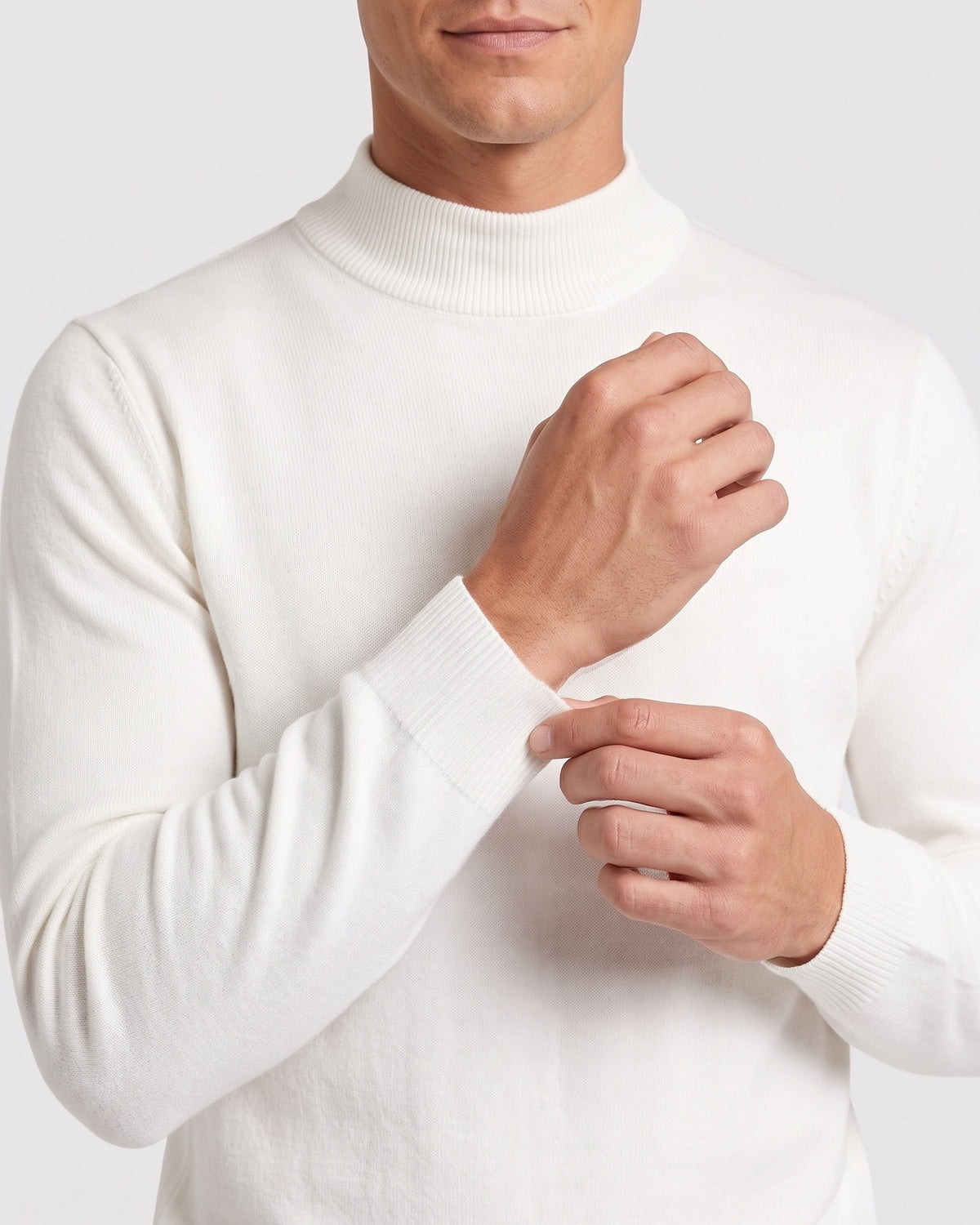 KZZ Men's mock-neck long-sleeve shirt