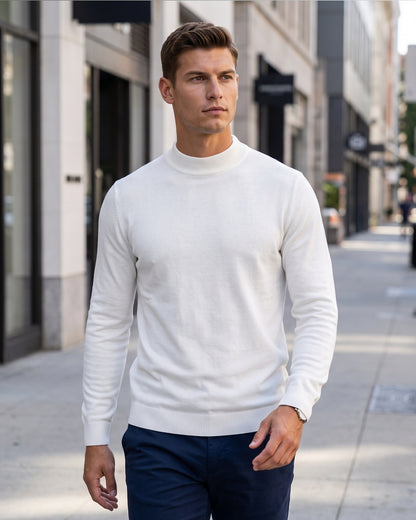 KZZ Men's mock-neck long-sleeve shirt