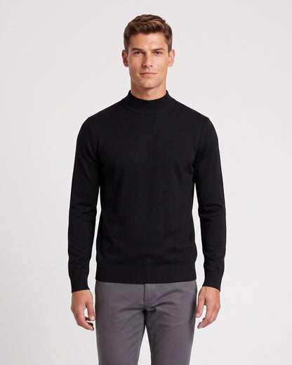 KZZ Men's mock-neck long-sleeve shirt