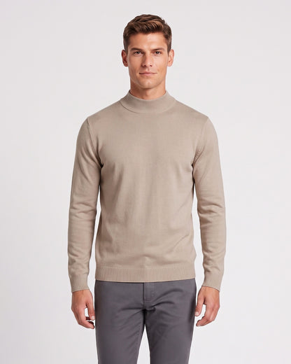 KZZ Men's mock-neck long-sleeve shirt