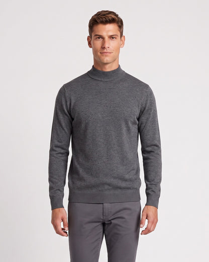 KZZ Men's mock-neck long-sleeve shirt
