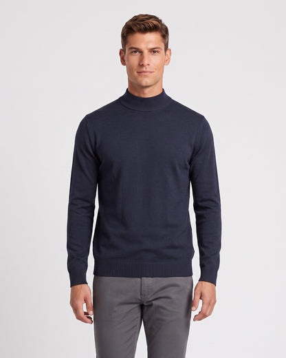 KZZ Men's mock-neck long-sleeve shirt