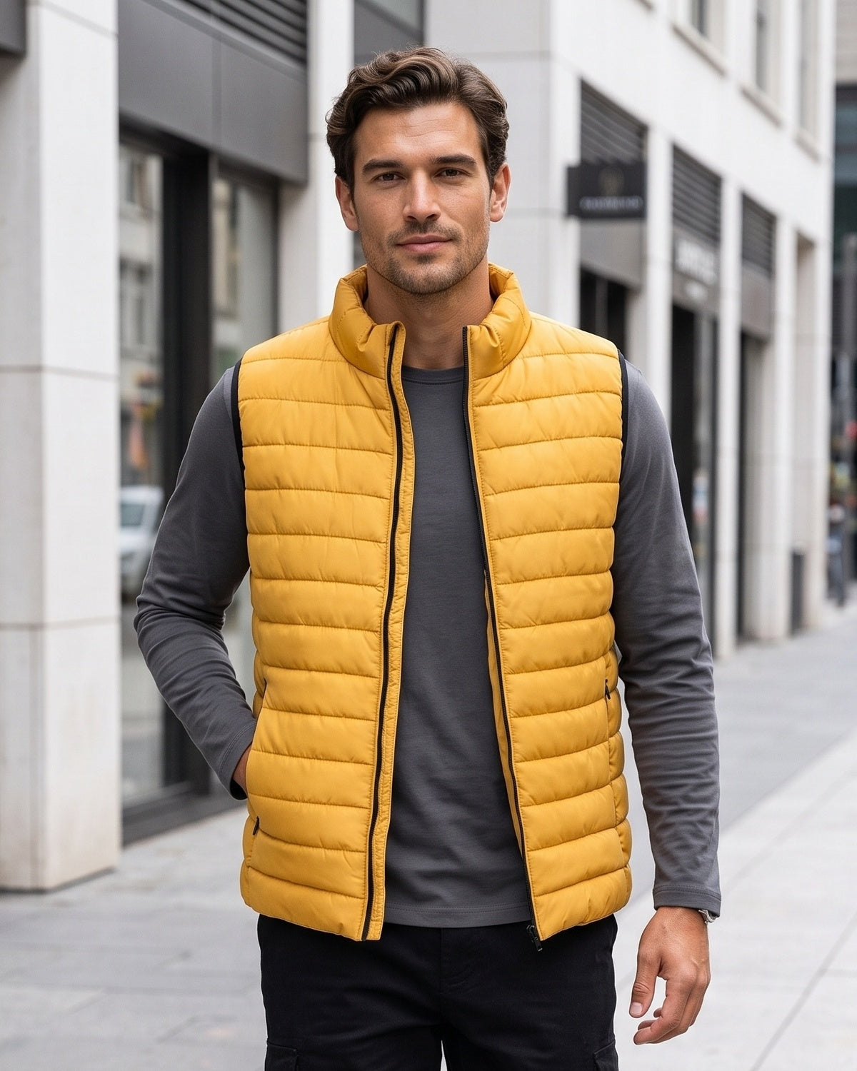 KZZ Men's Autumn/Winter Casual Sleeveless Vest