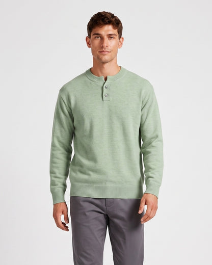 KZZ Men's Crew-Neck Knit Sweater
