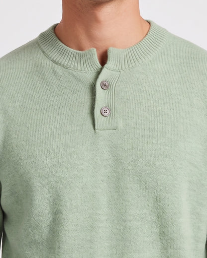 KZZ Men's Crew-Neck Knit Sweater
