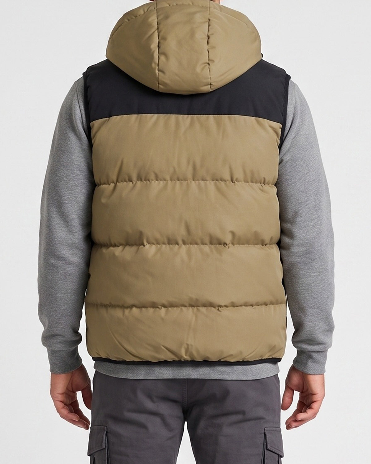 KZZ Men's Thick Woven Hooded Vest