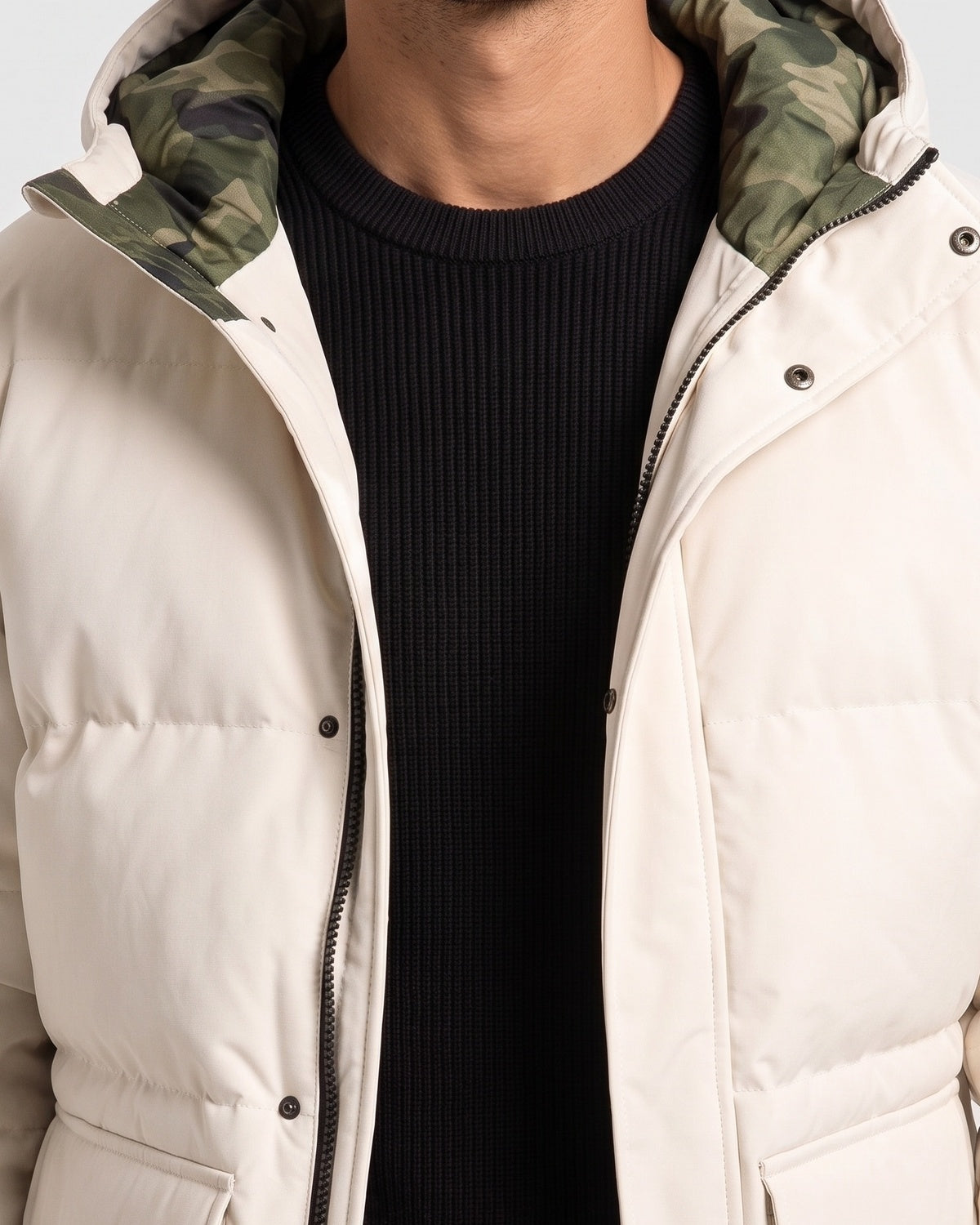 KZZ Men's hooded winter jacket