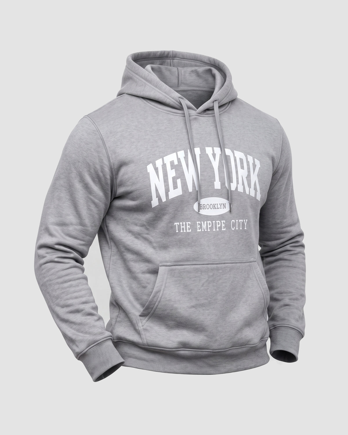 KZZ Men's New York Print Hoodie and Drawstring Sweatpants Set