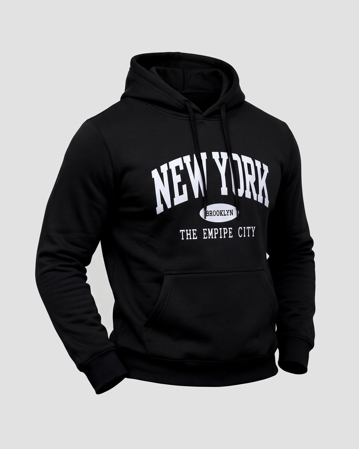 KZZ Men's New York Print Hoodie and Drawstring Sweatpants Set