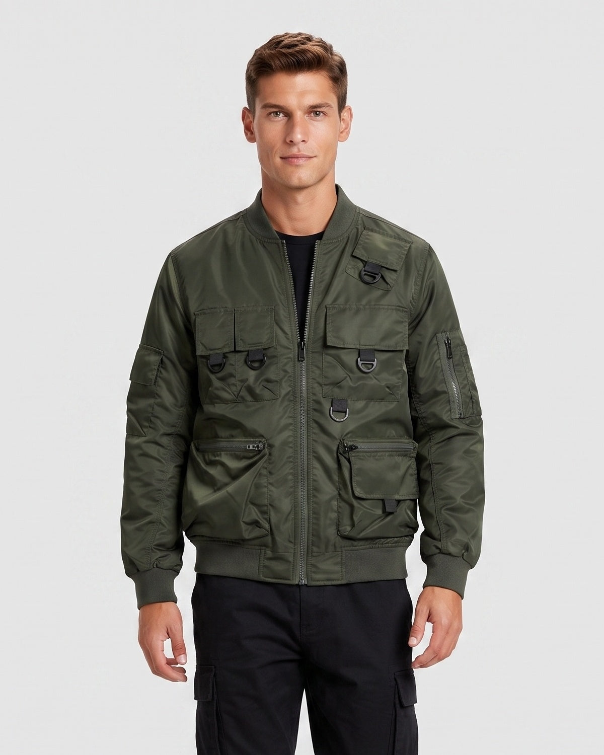 KZZ Men's Slim-Fit Tactical Jacket