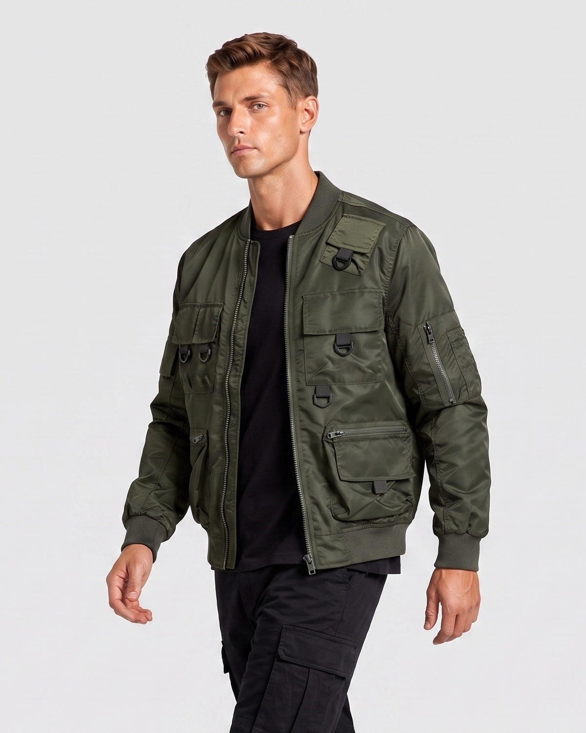 KZZ Men's Slim-Fit Tactical Jacket