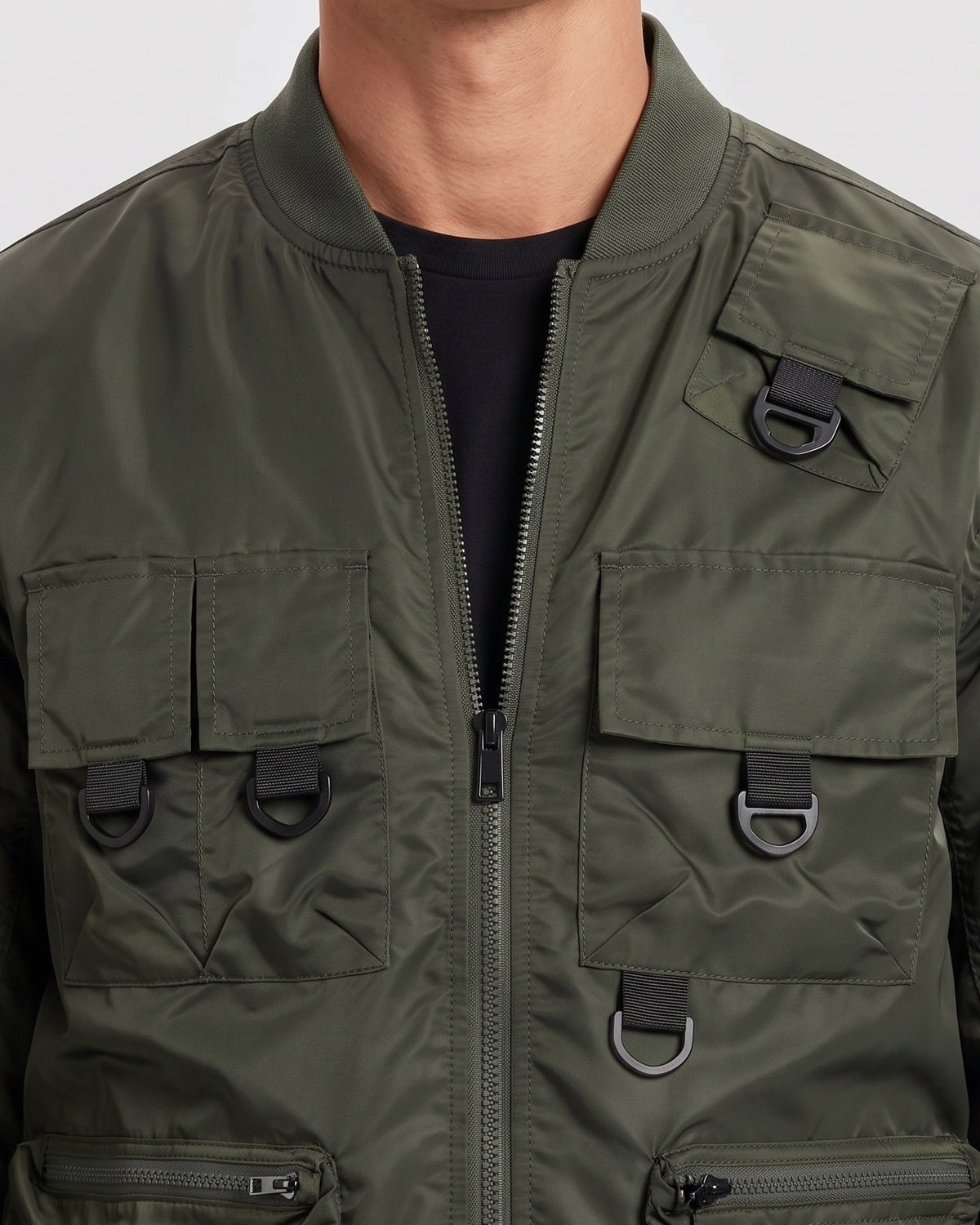 KZZ Men's Slim-Fit Tactical Jacket