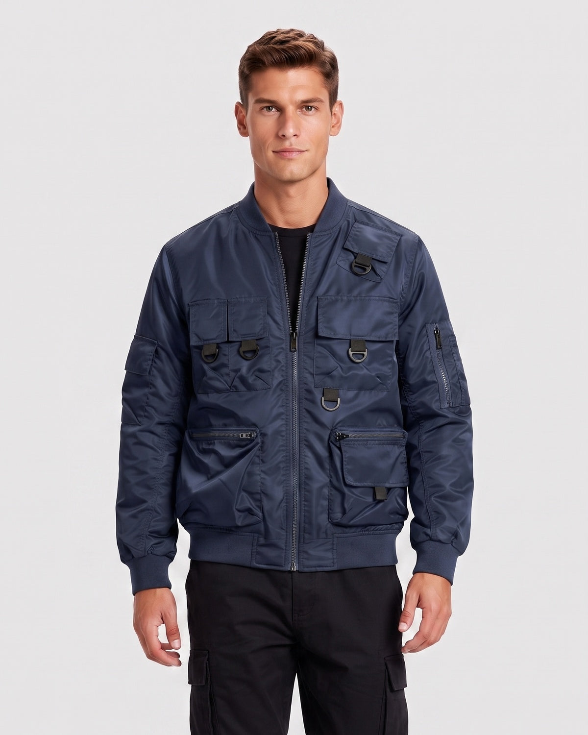 KZZ Men's Slim-Fit Tactical Jacket