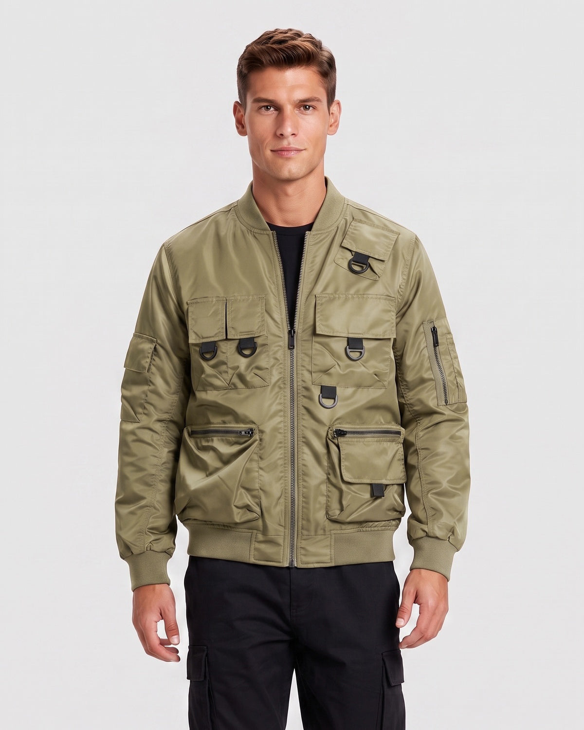 KZZ Men's Slim-Fit Tactical Jacket