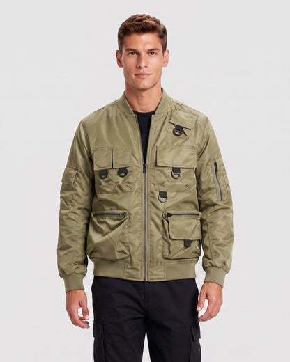 KZZ Men's Slim-Fit Tactical Jacket