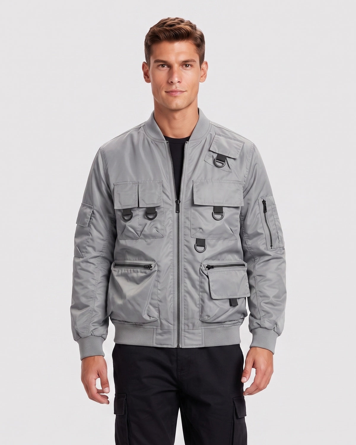 KZZ Men's Slim-Fit Tactical Jacket