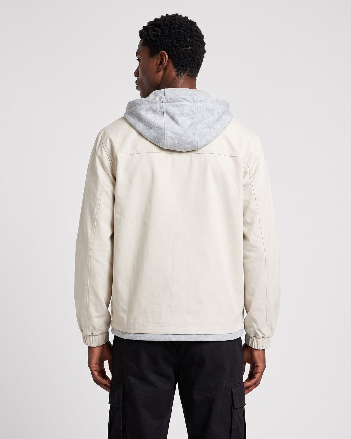KZZ Casual color-block hooded jacket