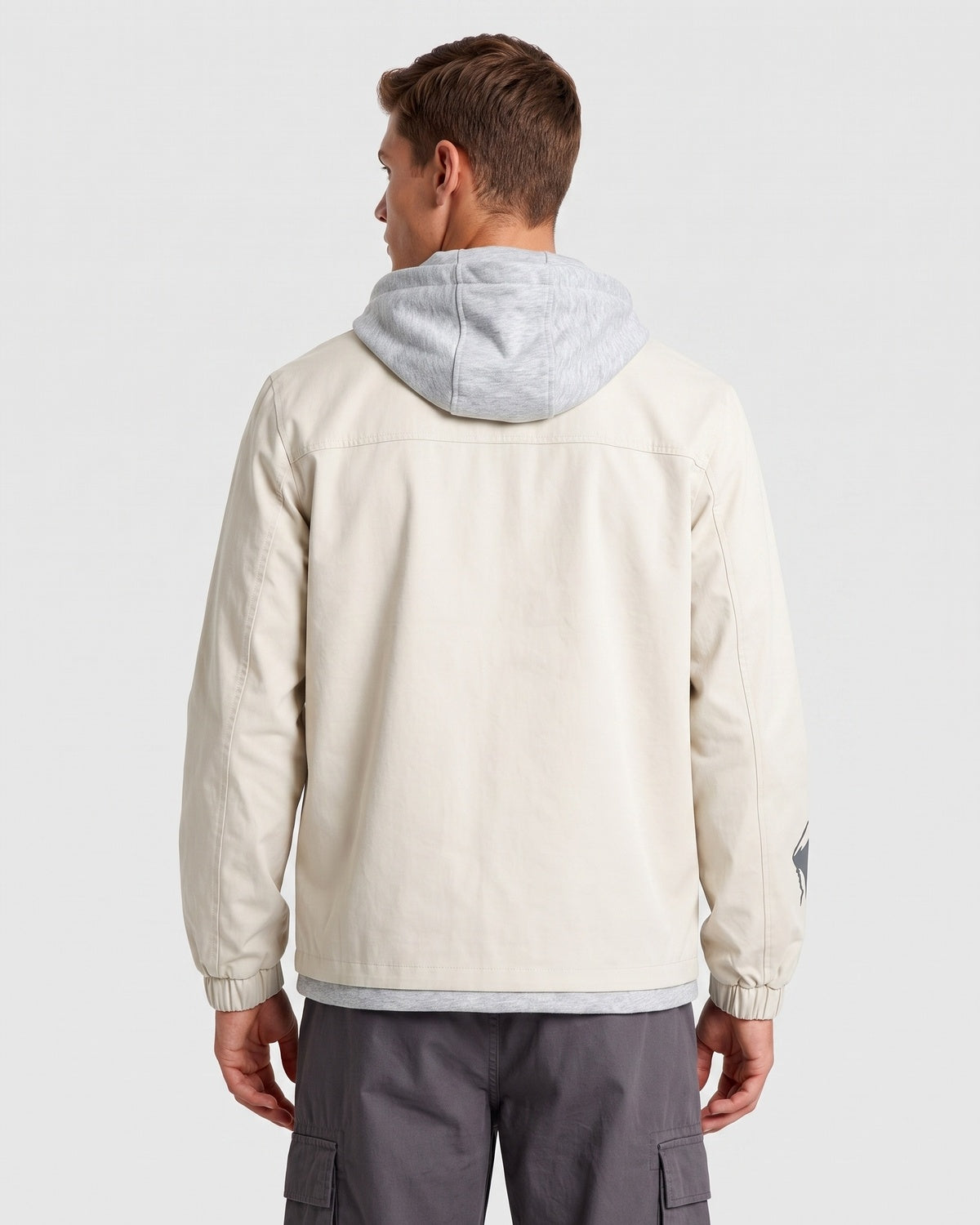 KZZ Casual color-block hooded jacket
