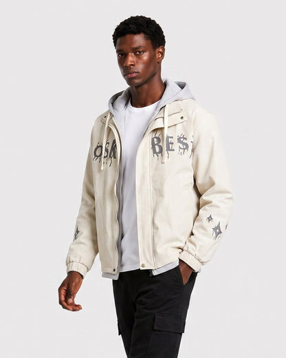 KZZ Casual color-block hooded jacket