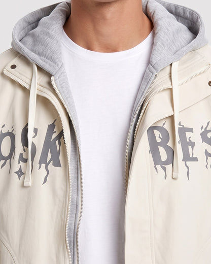 KZZ Casual color-block hooded jacket