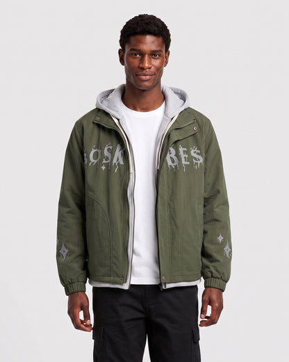 KZZ Casual color-block hooded jacket