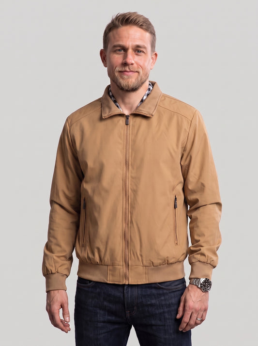 KZZ Men's casual zip-up jacket