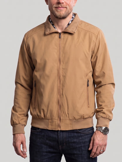 KZZ Men's casual zip-up jacket
