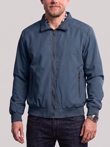 KZZ Men's casual zip-up jacket