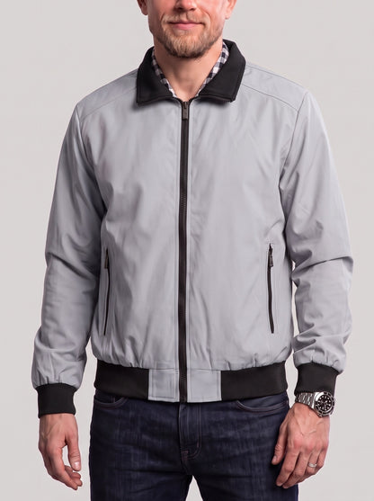 KZZ Men's casual zip-up jacket