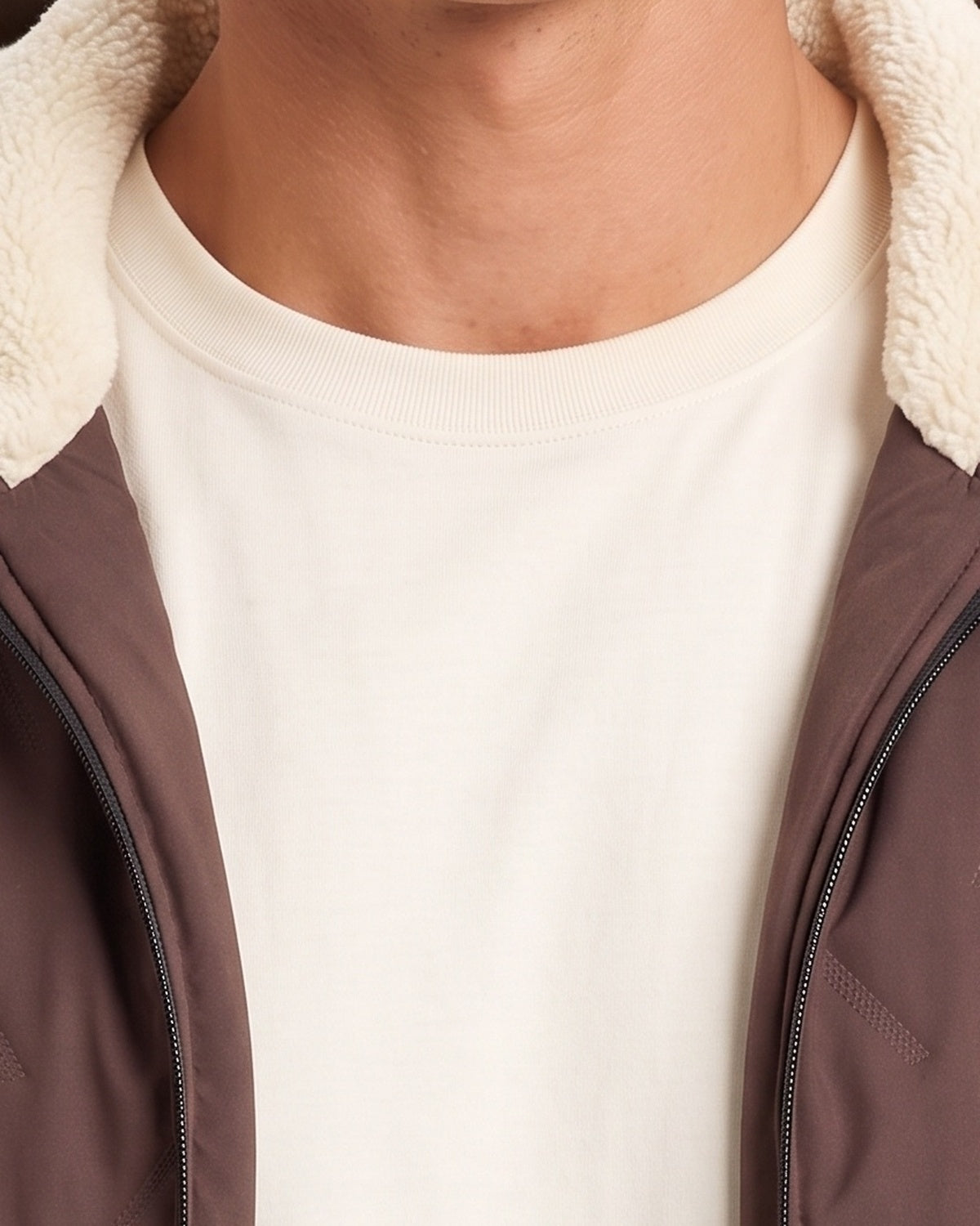 KZZ Men's basic slim-fit retro woven warm hooded jacket