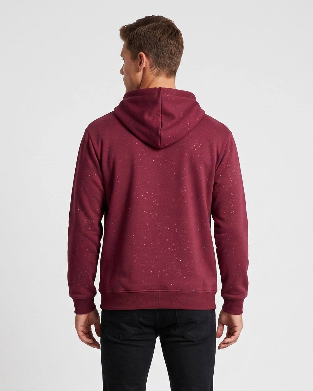 KZZ Men's Sequin Pullover Hoodie