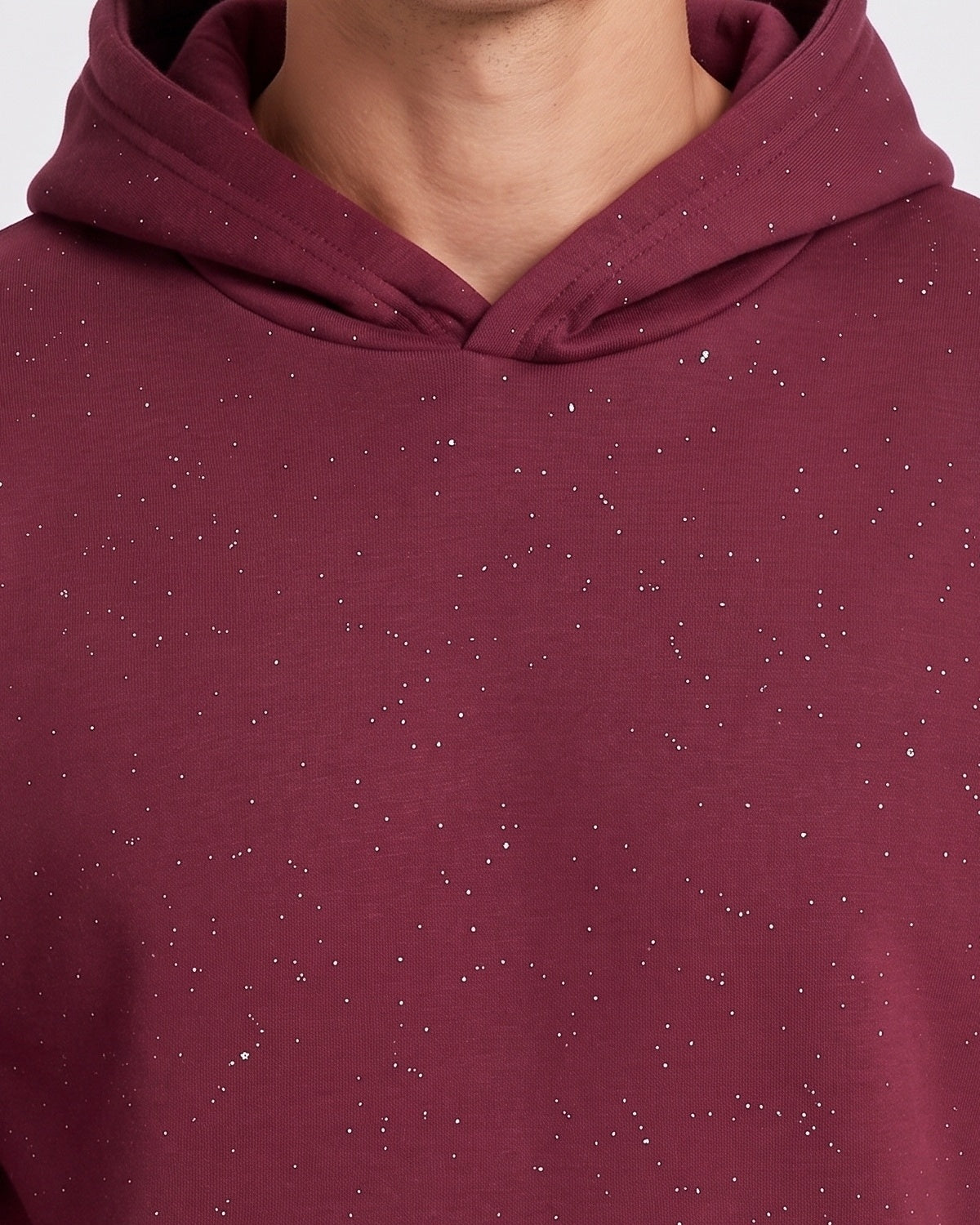 KZZ Men's Sequin Pullover Hoodie