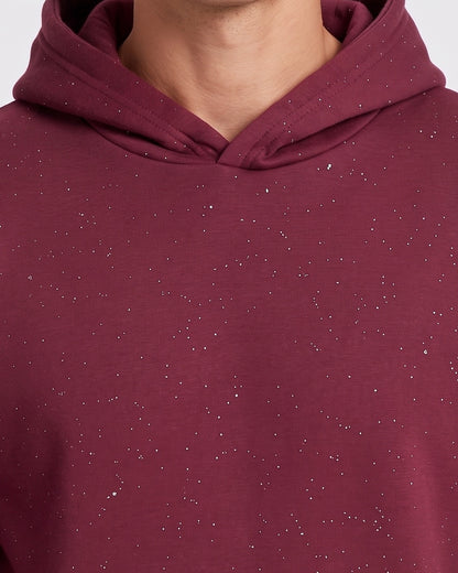 KZZ Men's Sequin Pullover Hoodie