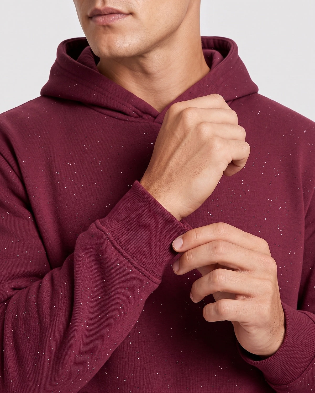 KZZ Men's Sequin Pullover Hoodie