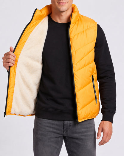 KZZ Men's Fashion Sleeveless Stand Collar Jacket
