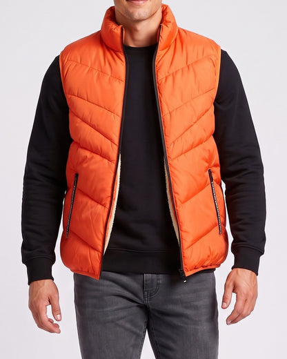 KZZ Men's Fashion Sleeveless Stand Collar Jacket