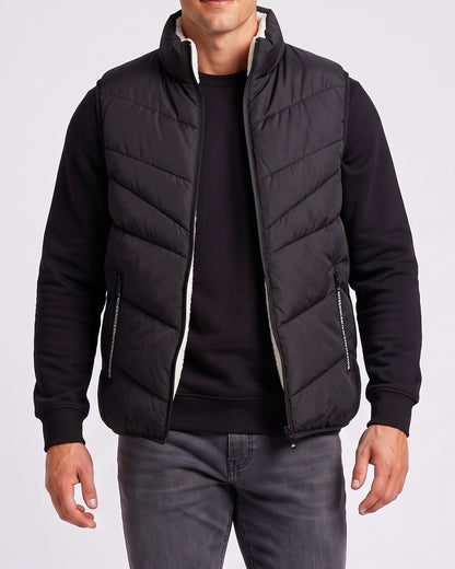 KZZ Men's Fashion Sleeveless Stand Collar Jacket