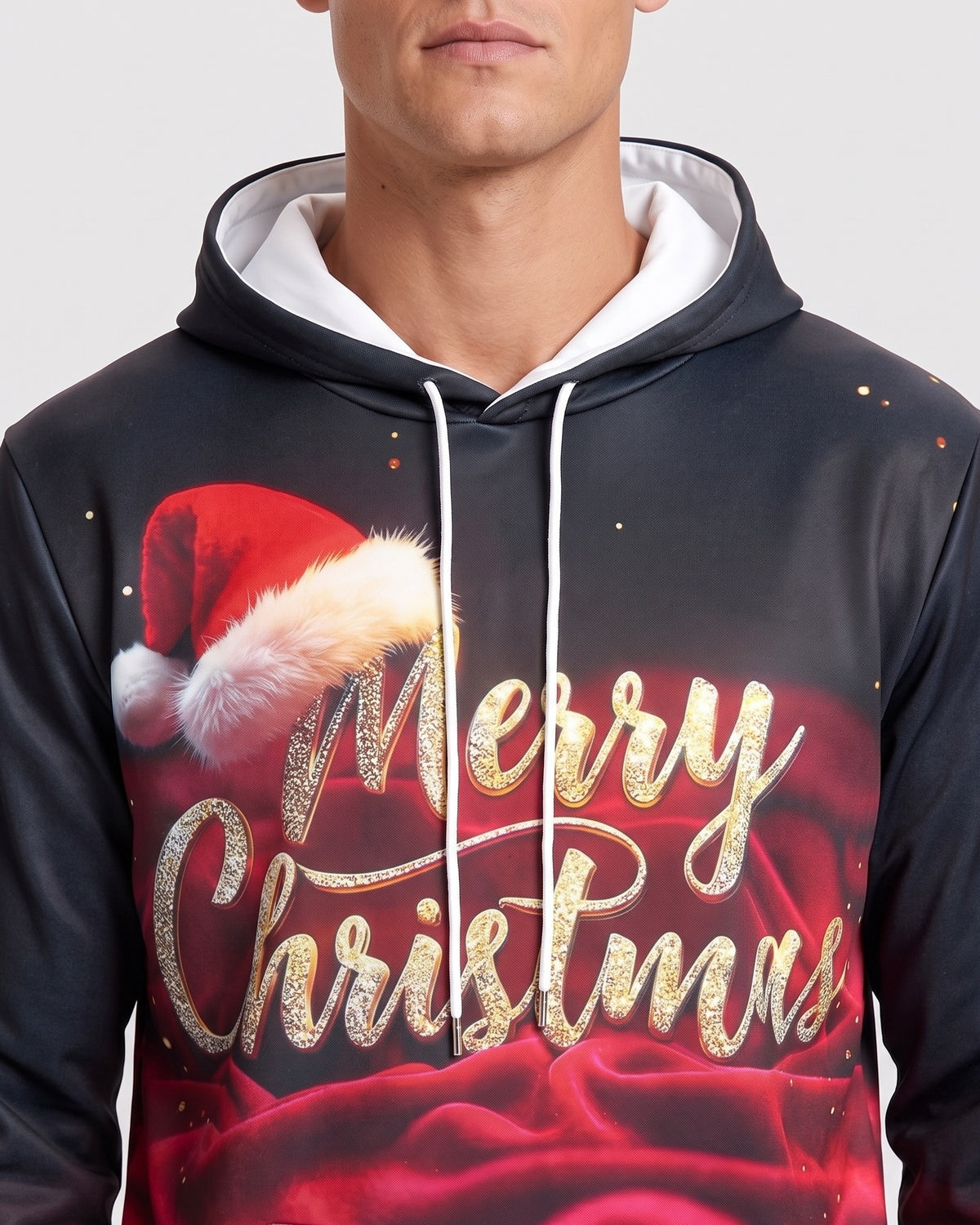 KZZ Men's 3D-Embroidered Hoodie Set