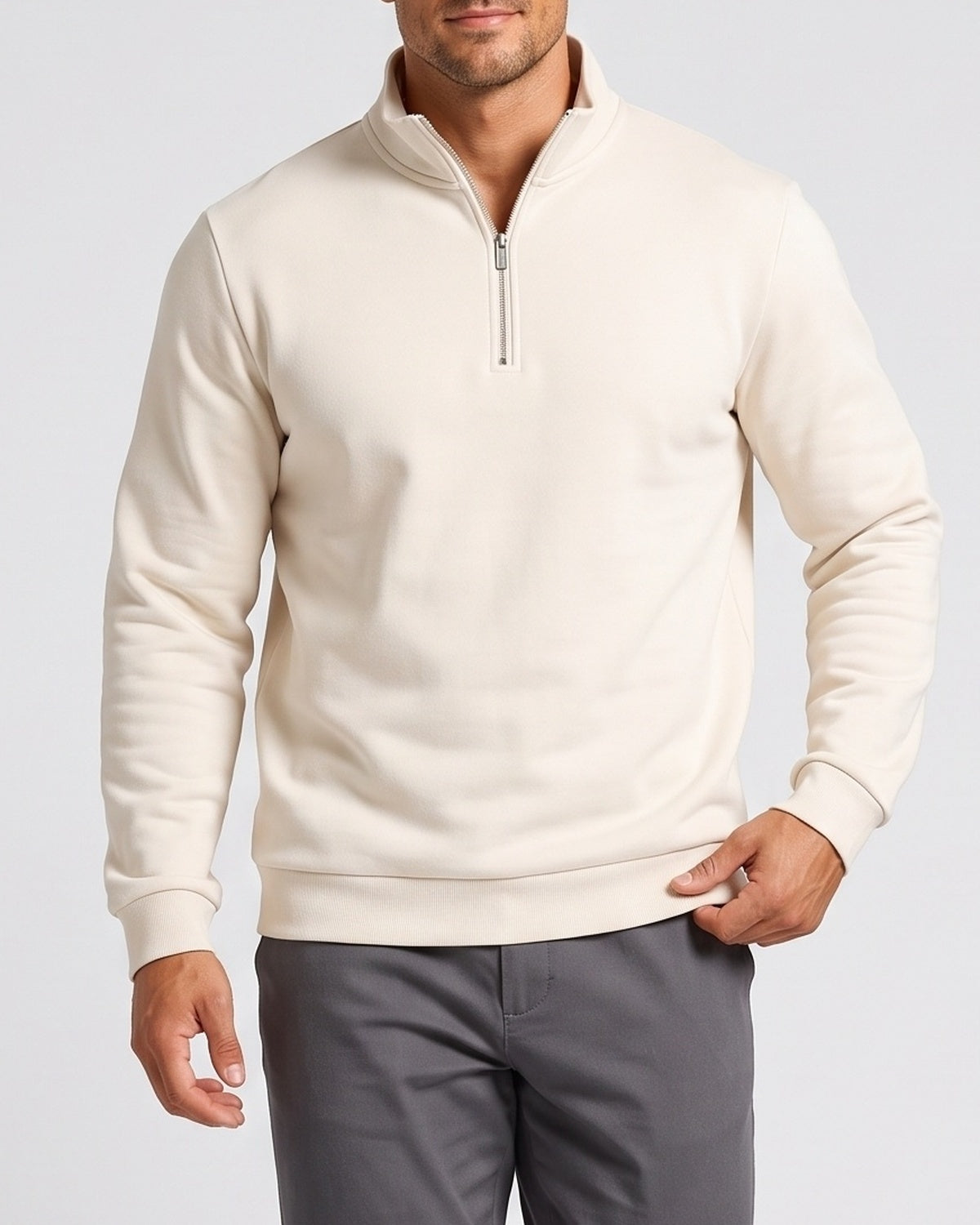 KZZ  Loose Fit Zip-top sweatshirt