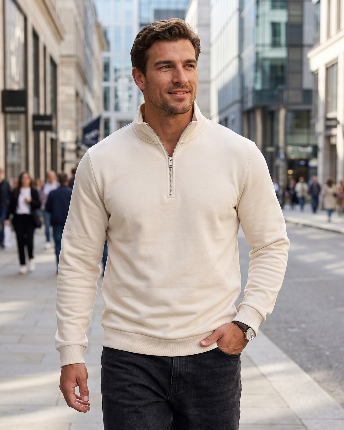 KZZ  Loose Fit Zip-top sweatshirt