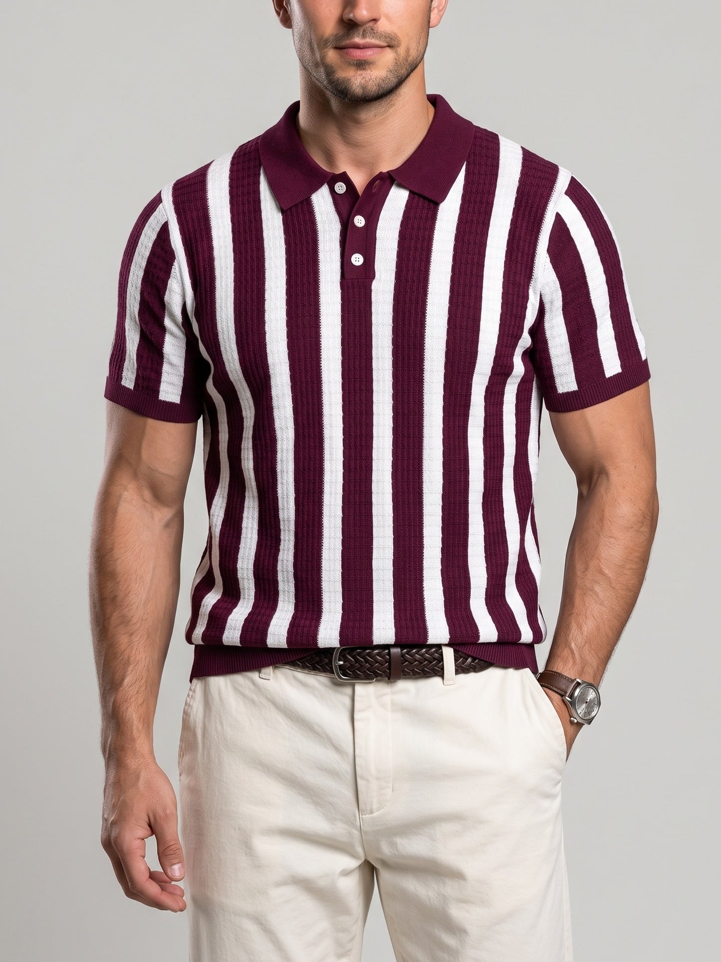 KZZ Striped short-sleeve shirt