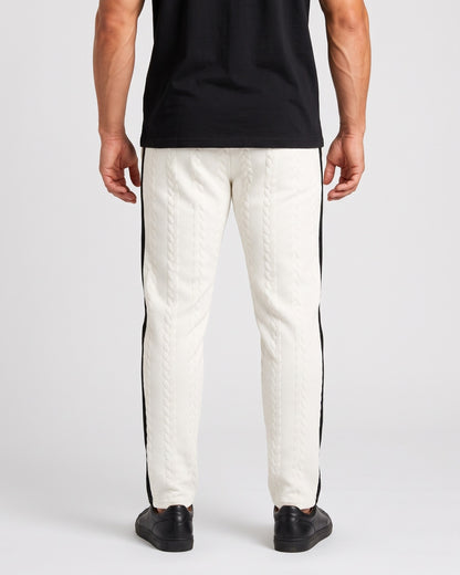 KZZ Men's straight-leg casual hip-hop style drawstring trousers