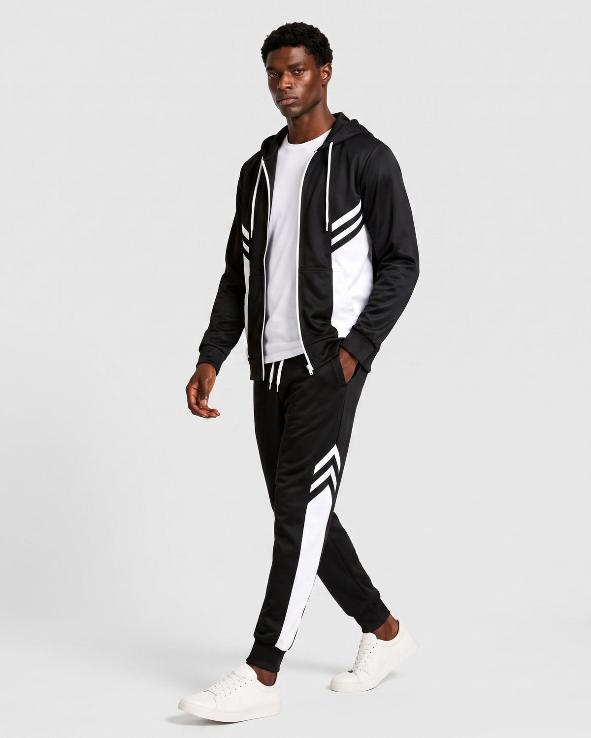 KZZ Men's Casual Hooded Tracksuit